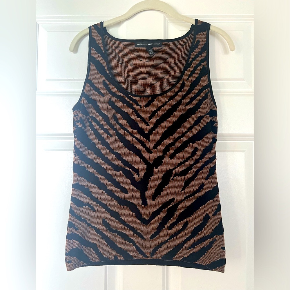 White House Black Market Bengal Stripe knit top